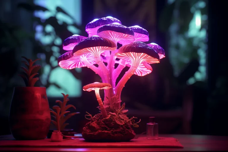 Magic Mushroom in a Therapists Office Neon