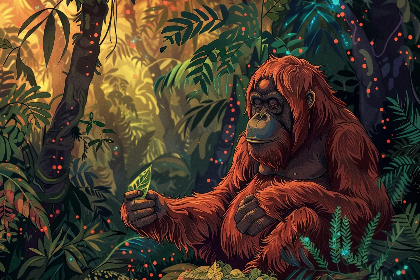 Orangutan Uses Medicinal Plants