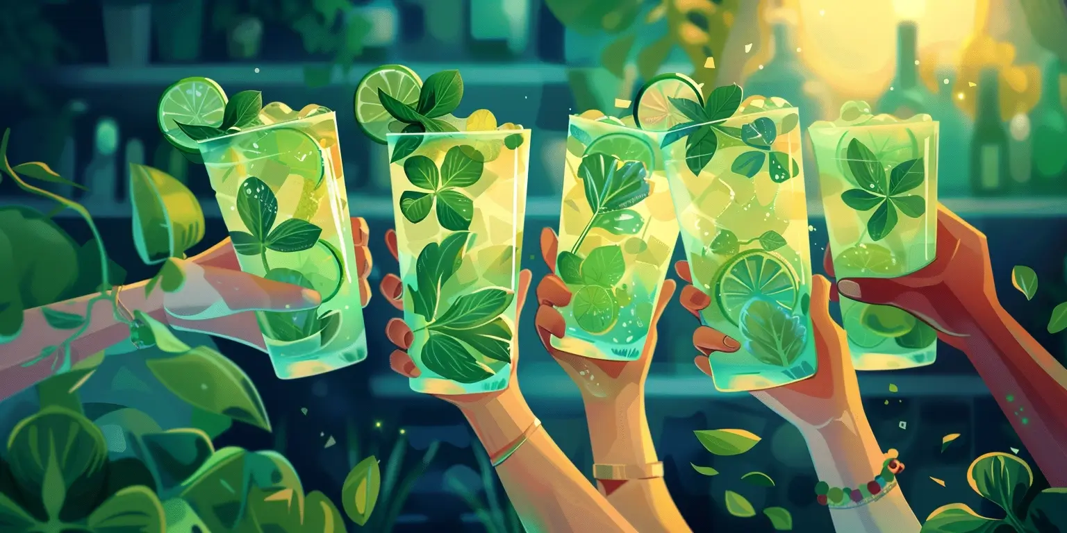 Saint Patrick’s Day Magic Mushroom Mint and Lime Mocktail Recipe 1 Magic Mushroom Mint and Lime Mocktail Recipe