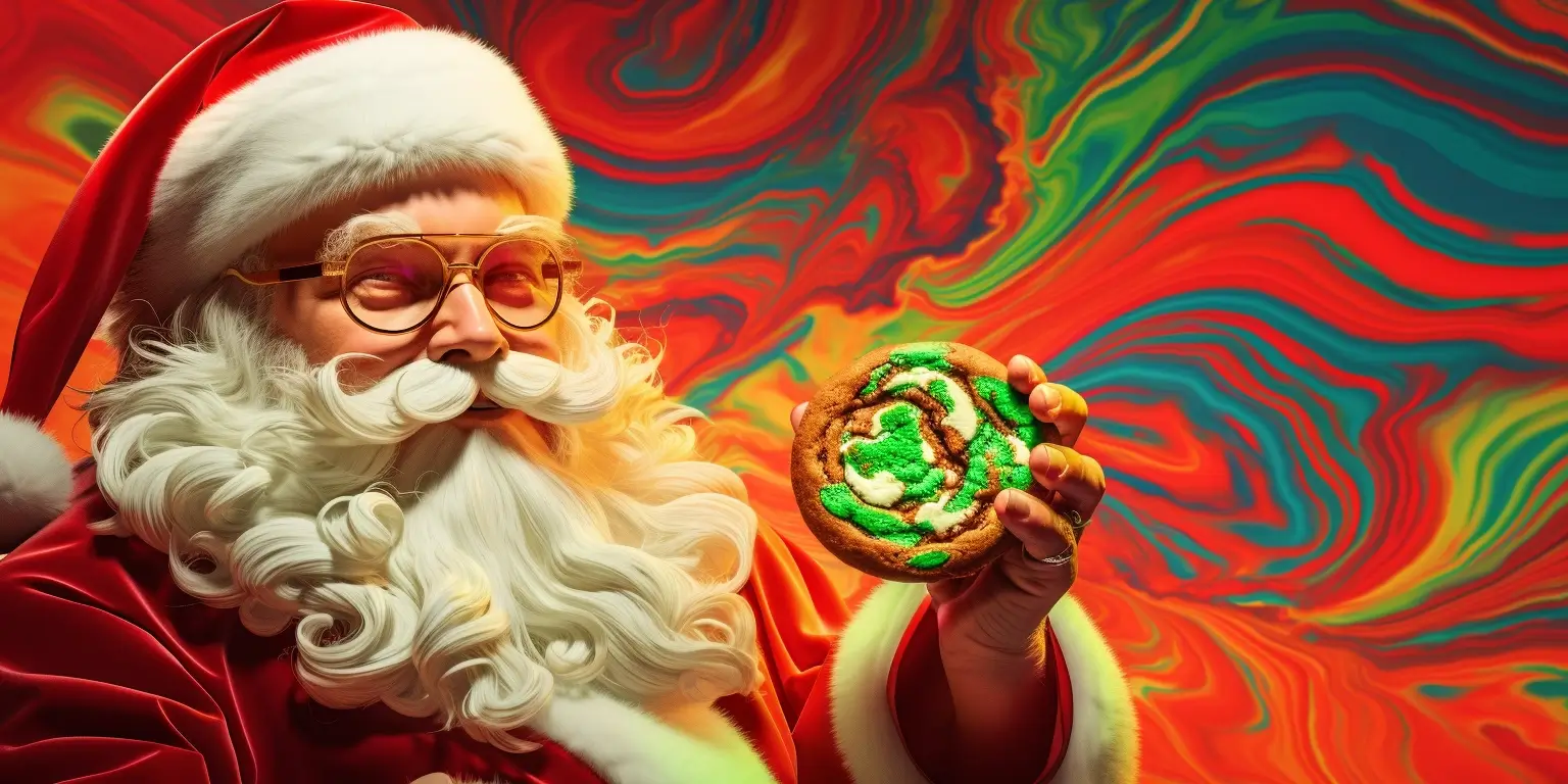 Baking with Magic Mushrooms: A How-to-Guide for Making Psychedelic Holiday Delights 12 Santa with psychedelics cookies